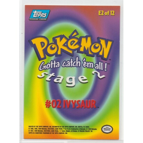 Bulbasaur/Ivysaur/Venusaur 1999 Topps Pokemon Movie Animation - Picture 6 of 8